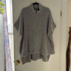 Elk Gray Women's Poncho Sweater